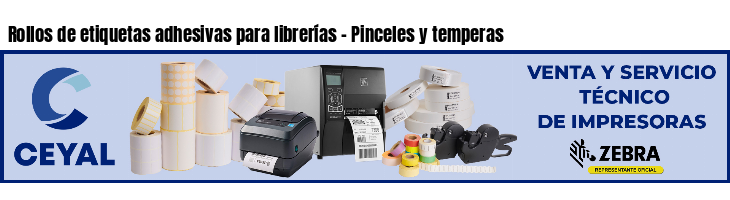 Rollos de etiquetas adhesivas para librerías - Pinceles y temperas