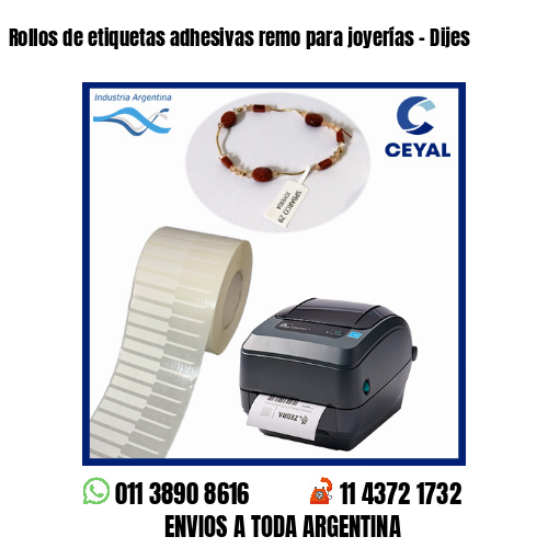 Rollos de etiquetas adhesivas remo para joyerías – Dijes
