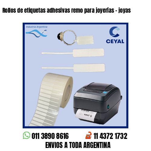 Rollos de etiquetas adhesivas remo para joyerías – joyas