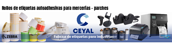 Rollos de etiquetas autoadhesivas para mercerías - parches