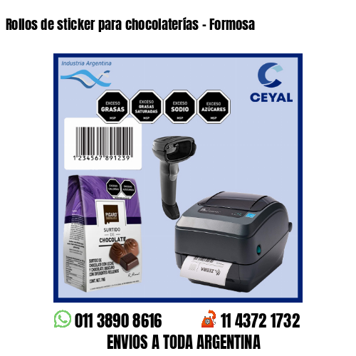 Rollos de sticker para chocolaterías – Formosa