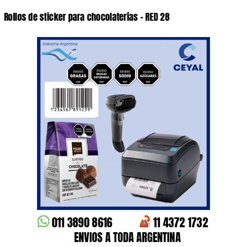 Rollos de sticker para chocolaterías – RED 28