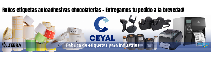 Rollos etiquetas autoadhesivas chocolaterías - Entregamos tu pedido a la brevedad!