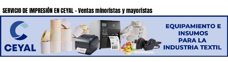 SERVICIO DE IMPRESIÓN EN CEYAL - Ventas minoristas y mayoristas