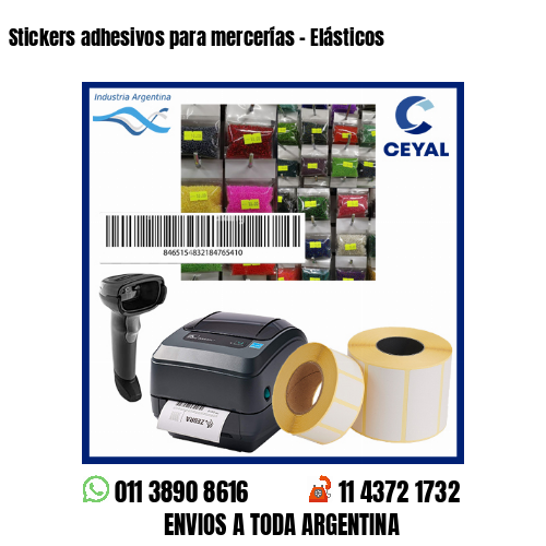 Stickers adhesivos para mercerías – Elásticos