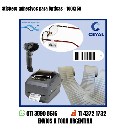 Stickers adhesivos para ópticas – 100X150