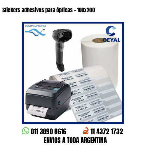 Stickers adhesivos para ópticas – 100×200