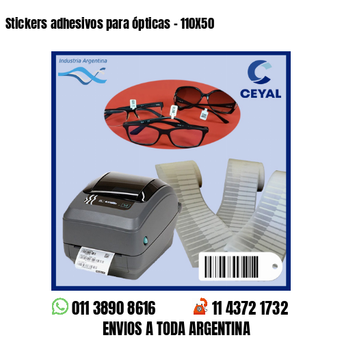 Stickers adhesivos para ópticas – 110X50