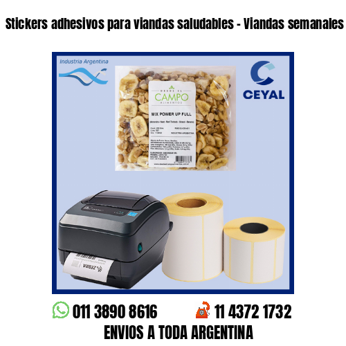 Stickers adhesivos para viandas saludables – Viandas semanales