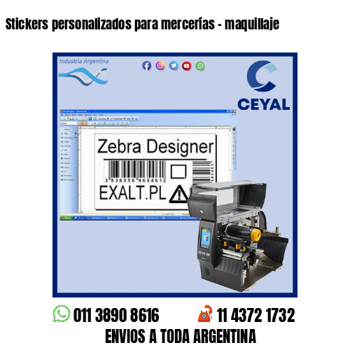 Stickers personalizados para mercerías – maquillaje