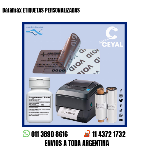 Datamax ETIQUETAS PERSONALIZADAS