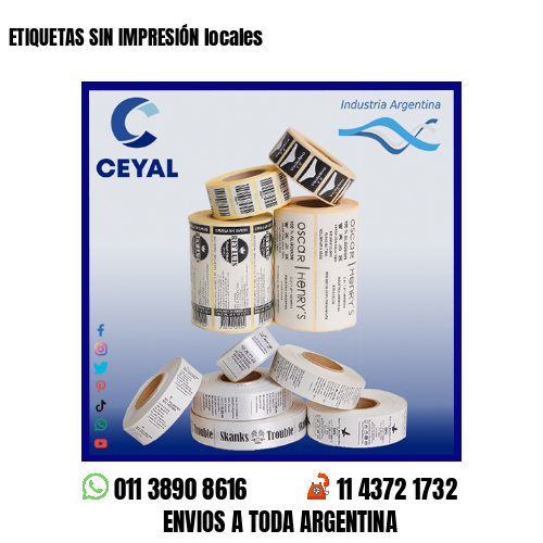 ETIQUETAS SIN IMPRESIÓN locales