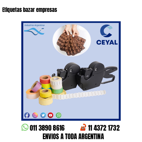Etiquetas bazar empresas