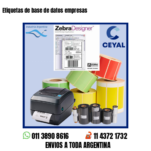 Etiquetas de base de datos empresas