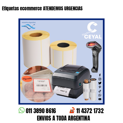 Etiquetas ecommerce ATENDEMOS URGENCIAS