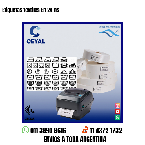 Etiquetas textiles En 24 hs