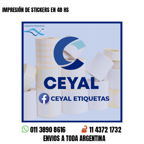 IMPRESIÓN DE STICKERS EN 48 HS