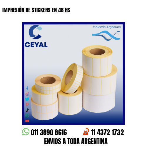 IMPRESIÓN DE STICKERS EN 48 HS