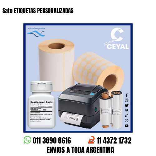 Sato ETIQUETAS PERSONALIZADAS