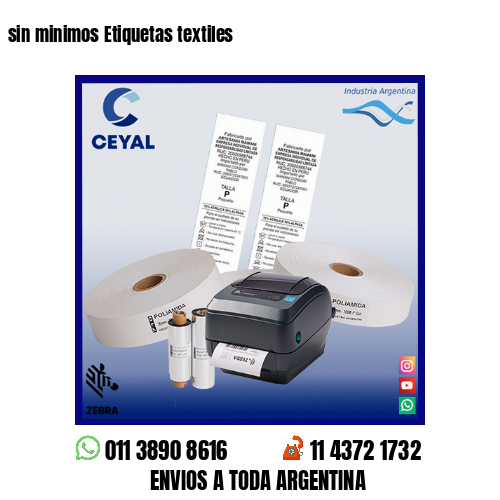 sin minimos Etiquetas textiles