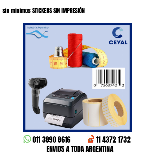 sin minimos STICKERS SIN IMPRESIÓN