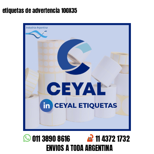 etiquetas de advertencia 100X35