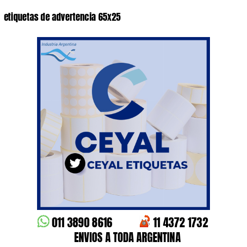 etiquetas de advertencia 65x25