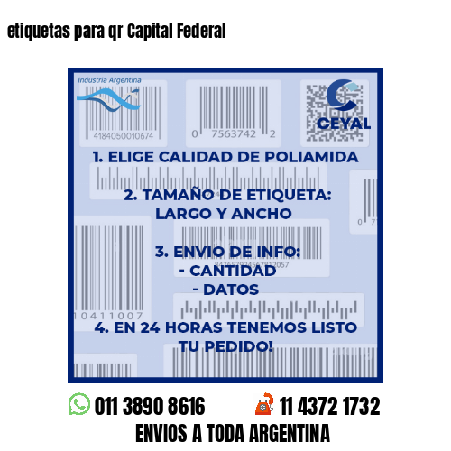 etiquetas para qr Capital Federal