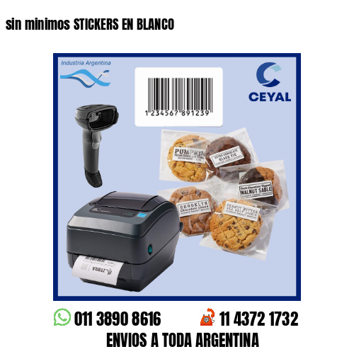 sin minimos STICKERS EN BLANCO