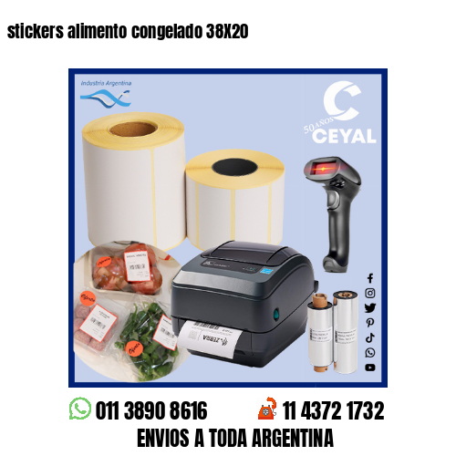 stickers alimento congelado 38X20