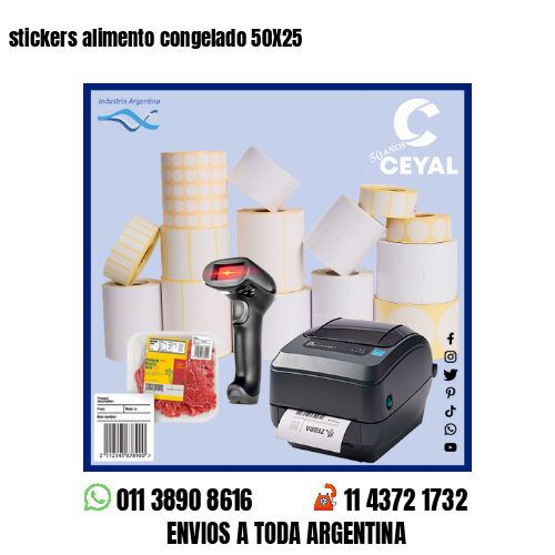 stickers alimento congelado 50X25
