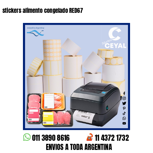 stickers alimento congelado RED67