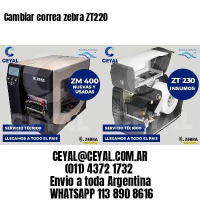 Cambiar correa zebra ZT220