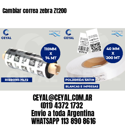 Cambiar correa zebra Zt200