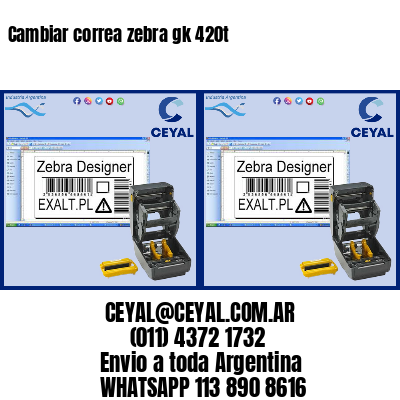 Cambiar correa zebra gk 420t