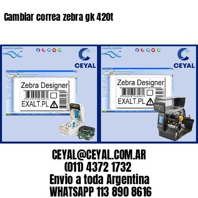 Cambiar correa zebra gk 420t