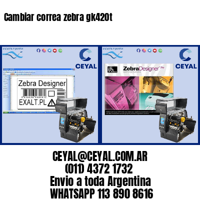 Cambiar correa zebra gk420t