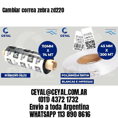 Cambiar correa zebra zd220