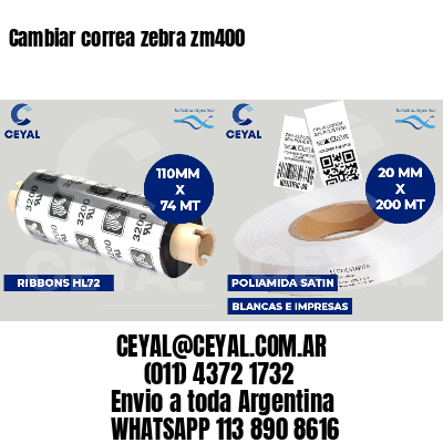 Cambiar correa zebra zm400