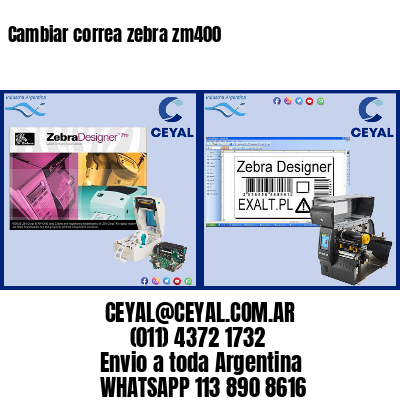 Cambiar correa zebra zm400