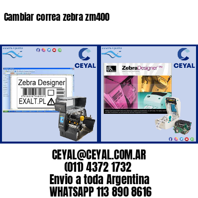 Cambiar correa zebra zm400