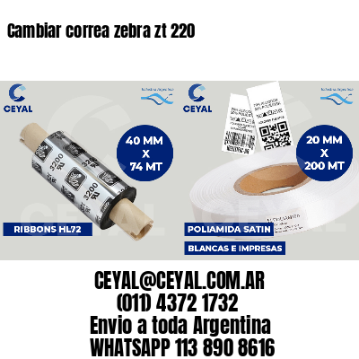 Cambiar correa zebra zt 220