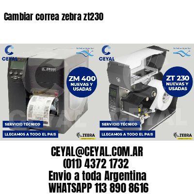 Cambiar correa zebra zt230
