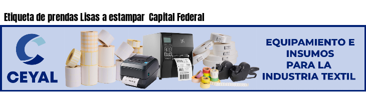 Etiqueta de prendas Lisas a estampar Capital Federal