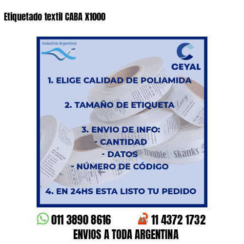 Etiquetado textil CABA X1000