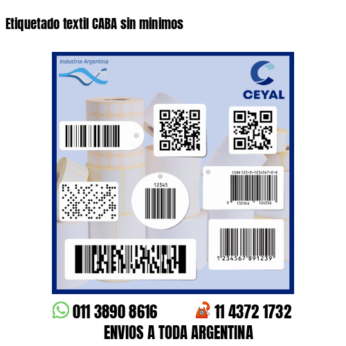 Etiquetado textil CABA sin minimos