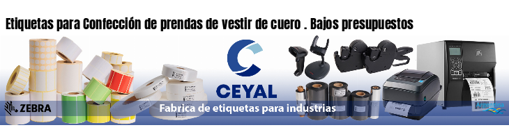 Etiquetas para Confección de prendas de vestir de cuero . Bajos presupuestos