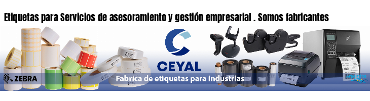 Etiquetas para Servicios de asesoramiento y gestión empresarial . Somos fabricantes