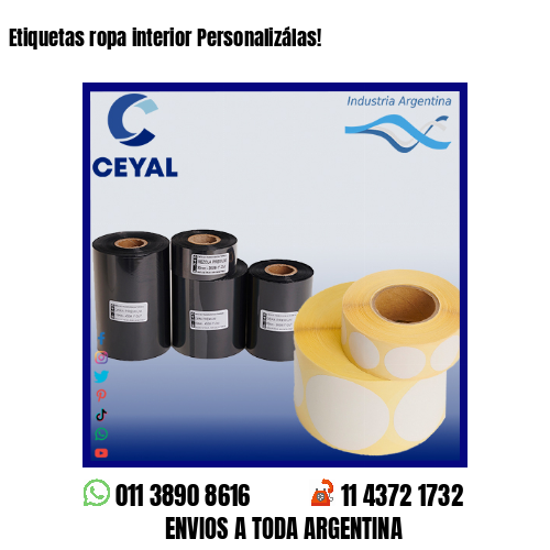 Etiquetas ropa interior Personalizálas!