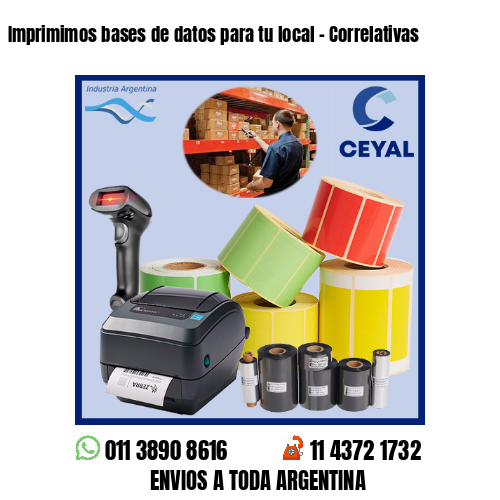 Imprimimos bases de datos para tu local – Correlativas